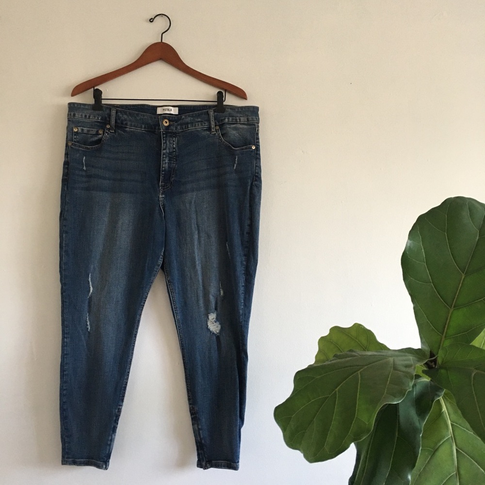 PISTOLA DENIM Plus Size 18W Distressed Skinny